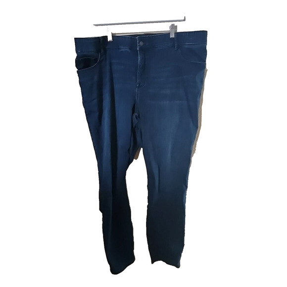 Old Navy Rockstar Blue Denim Super Skinny High Rise Jeans Womans Plus Size 24 - Picture 1 of 4